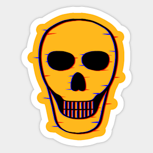 SkullGlitch Sticker